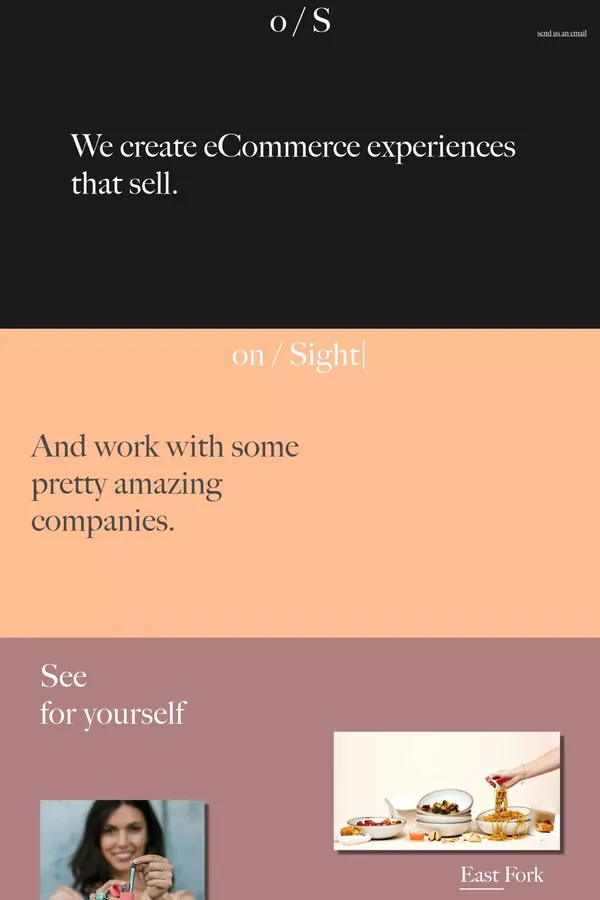 on / Sight - Portfolio design inspiration