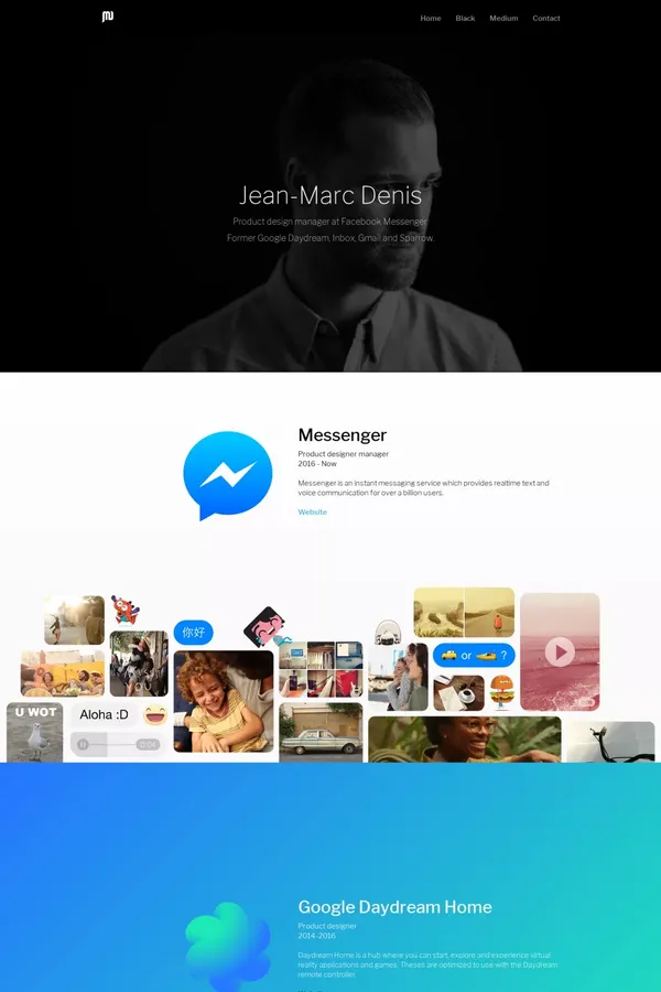 Jean-Marc Denis - Home - Portfolio design inspiration