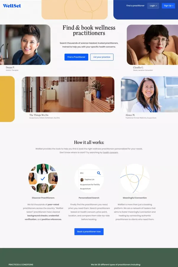 WellSet Home - WellSet - Landing design inspiration