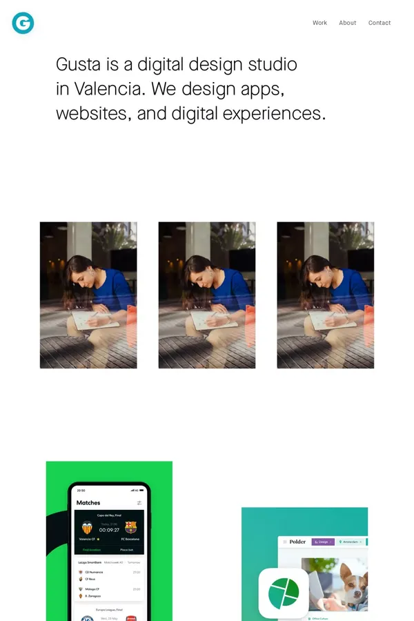 Gusta – Digital design studio in Valencia - website design inspiration