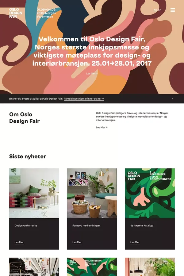 Oslo Design Fair | Home - Landing design inspiration