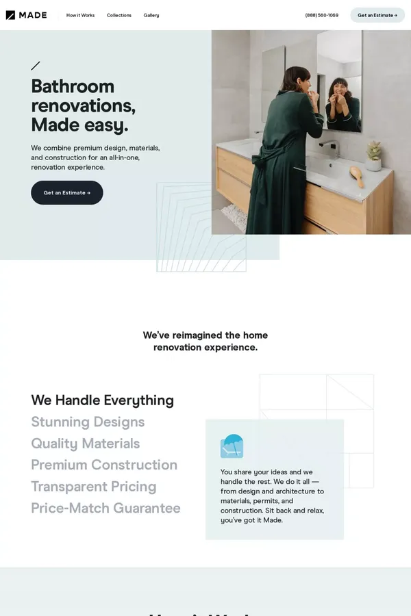 Made Renovation | Bathroom Renovations, Made Easy - Landing design inspiration