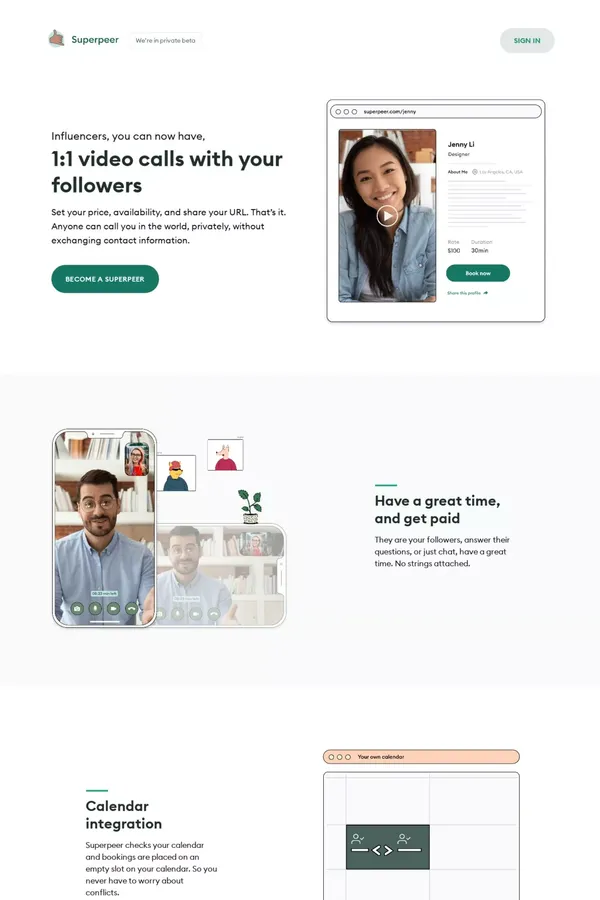 Superpeer | The world wants to talk to you - Landing design inspiration