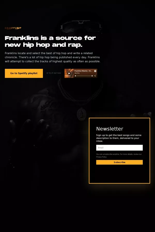 Franklins Weekly - website design inspiration