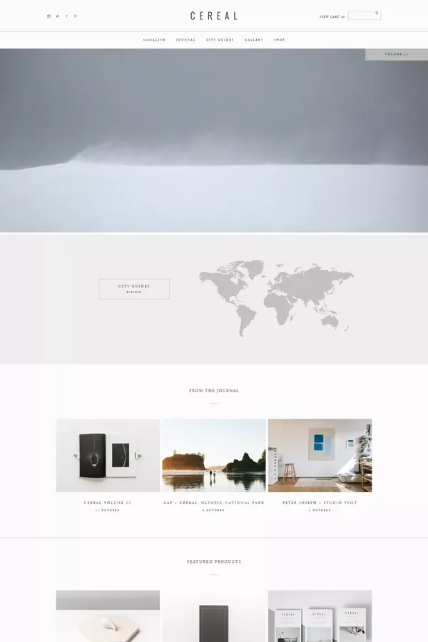 Cereal – Travel & Style Magazine - Blog design inspiration