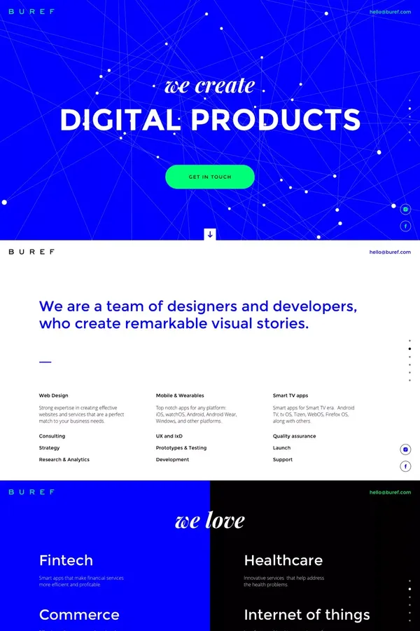 BUREF | Digital Agency - Portfolio design inspiration