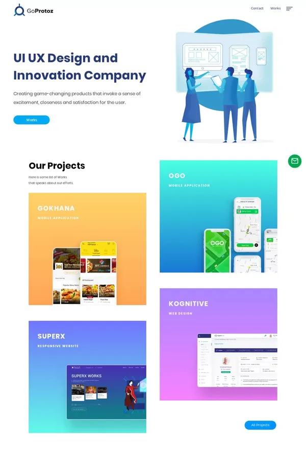 UI UX Design Company Bangalore | Best UX Design Studio | GoProtoz - website design inspiration