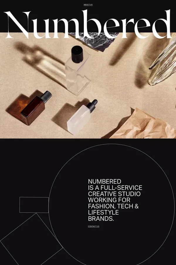 Numbered - full-service creative design studio - Portfolio design inspiration