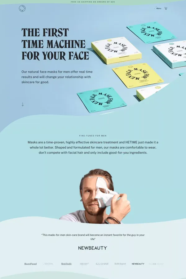 HETIME - Landing design inspiration