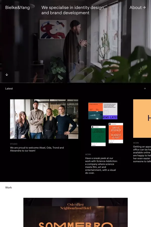 Bielke&Yang - Portfolio design inspiration