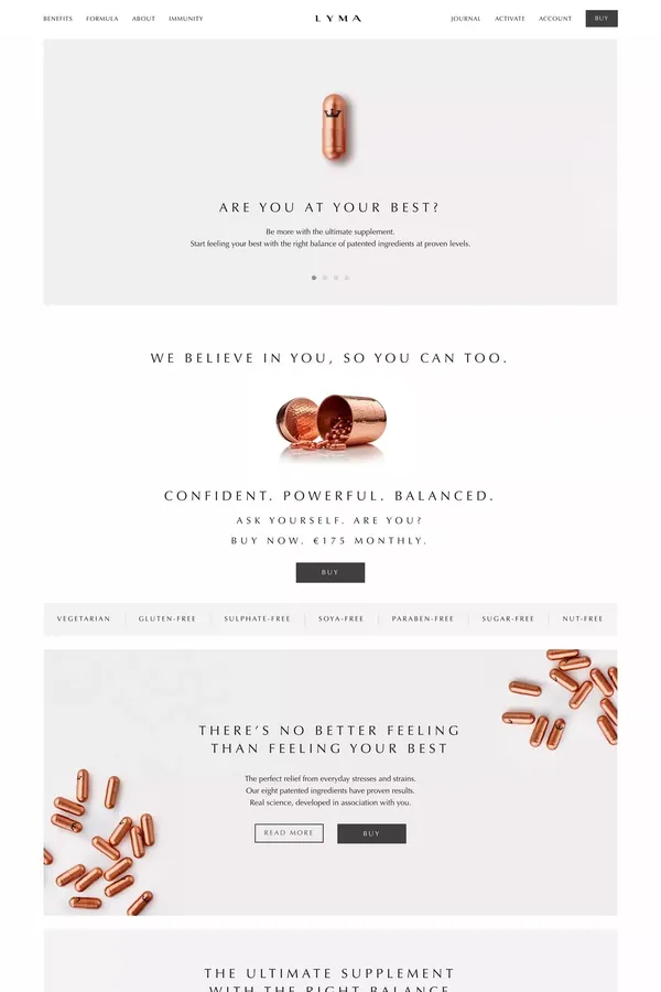 https://Lyma.life/ - Landing design inspiration