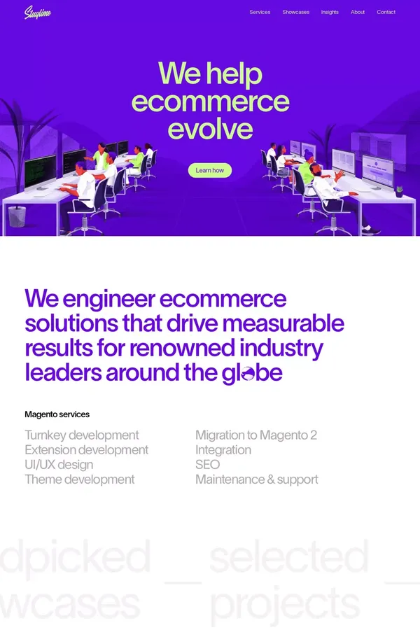 Magento development company | Magento developers | Staylime - Portfolio design inspiration