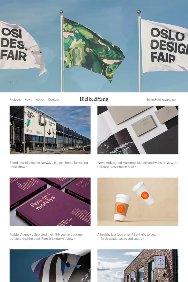 Bielke&Yang - Portfolio design inspiration