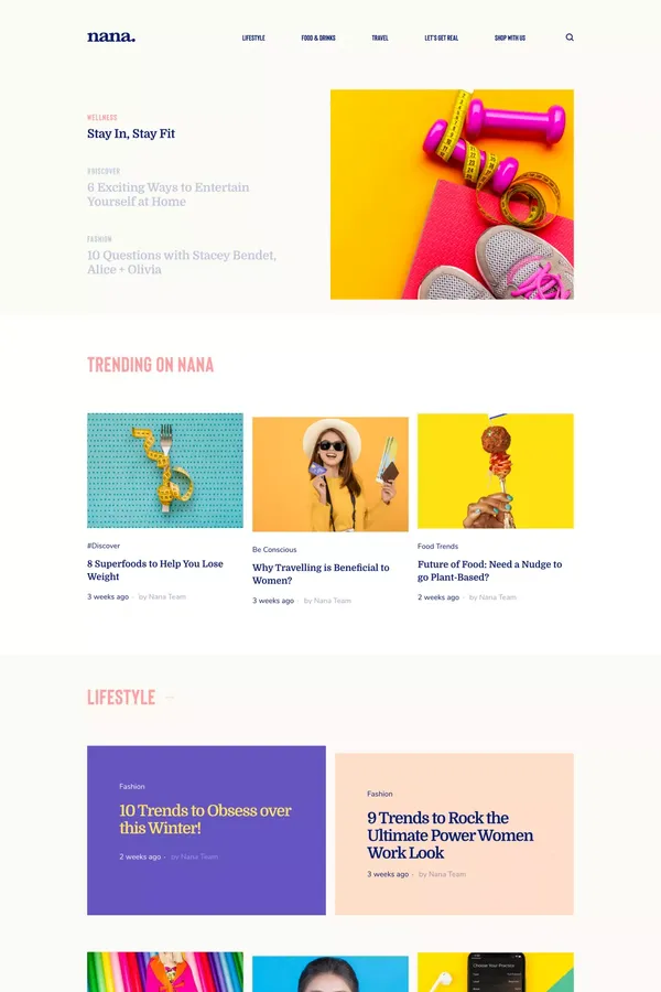 NANA | Digital Magazine in Asia - Blog design inspiration