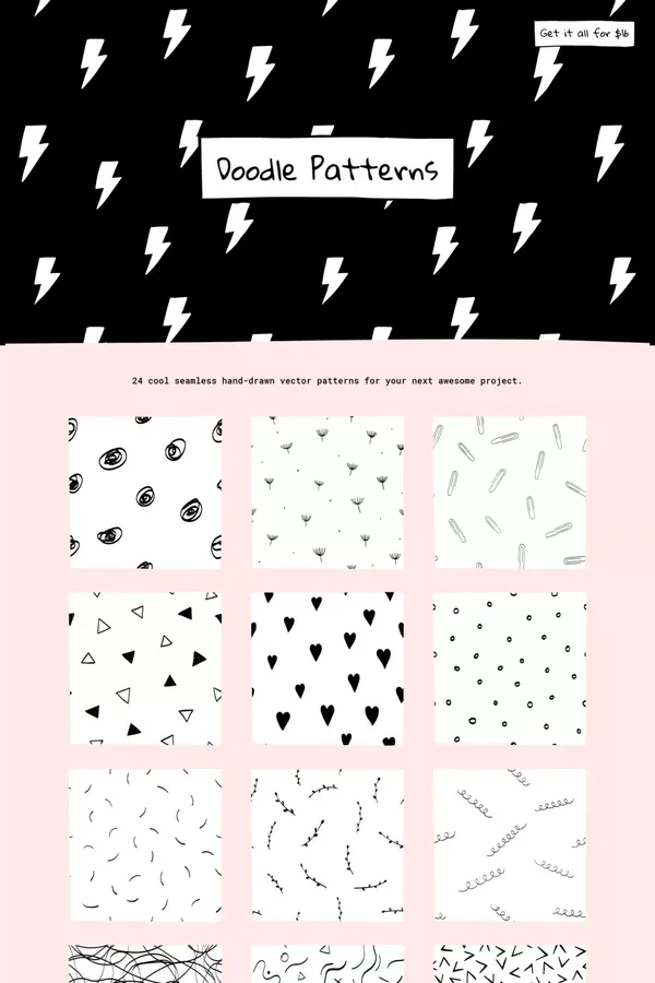Doodle Patterns - Ecommerce design inspiration