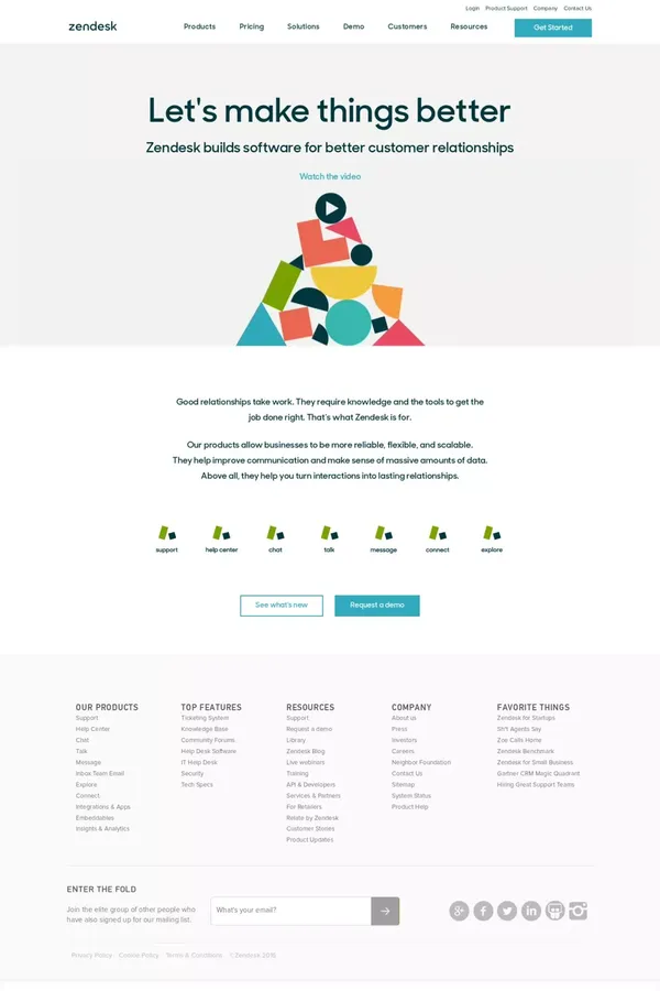 Zendesk | Customer Service Software & Support Ticket System - Landing design inspiration