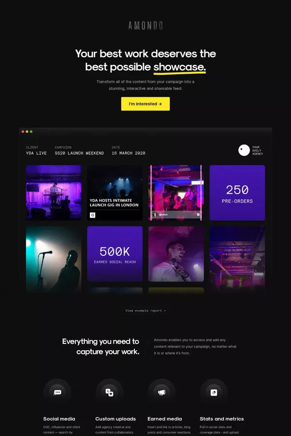 Amondo - website design inspiration