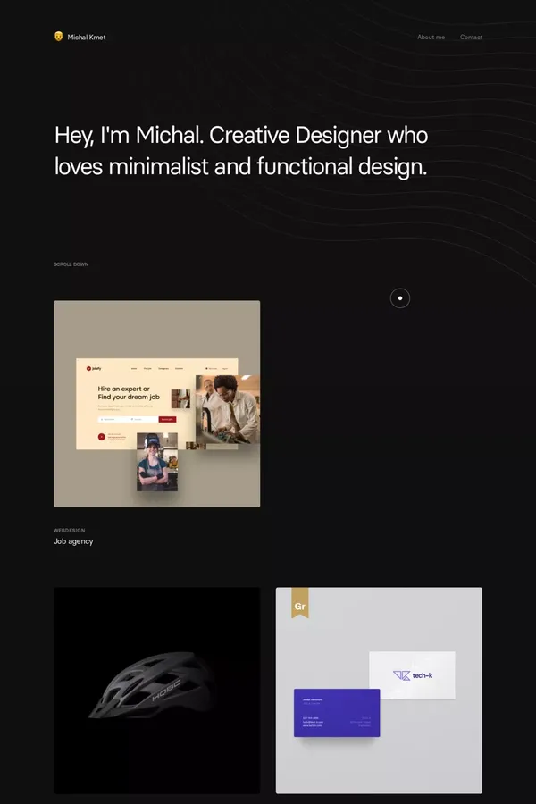 Michal Kmet - Portfolio design inspiration