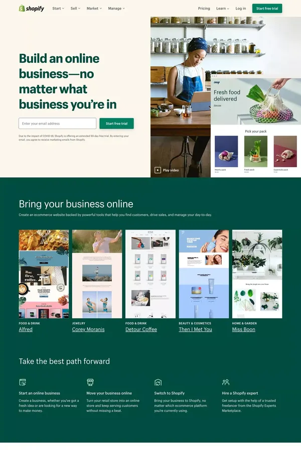 All-In-One Commerce Solution - Ecommerce Software And Point Of Sale - Landing design inspiration