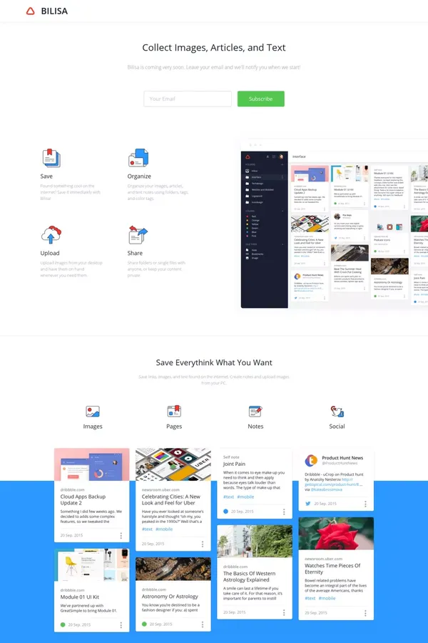 Bilisa - Landing design inspiration