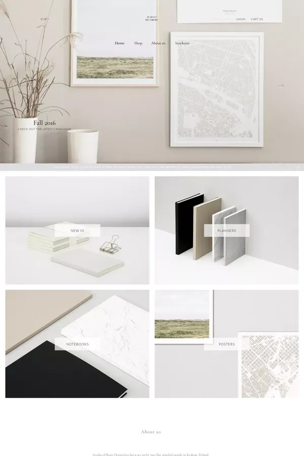 Studio of Basic Design - Ecommerce design inspiration