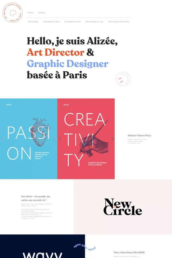 Alizée Boutonnet - Art Director & Graphic Designer Paris - Portfolio design inspiration