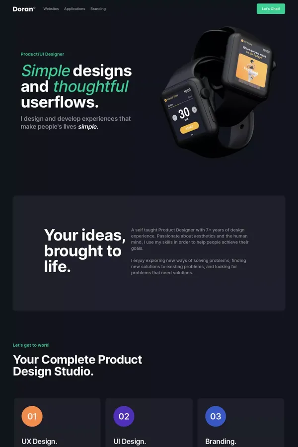 Doran° - Simple and effctive design - Portfolio design inspiration