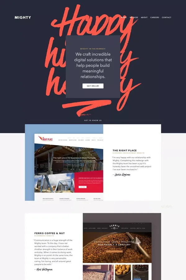 Mighty in the Midwest – Digital strategy, design, and technology - Portfolio design inspiration