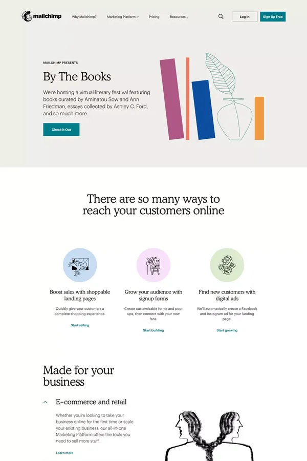 All-In-One Integrated Marketing Platform for Small Business | Mailchimp - Landing design inspiration
