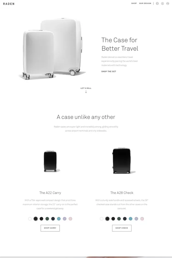 Raden - Landing design inspiration