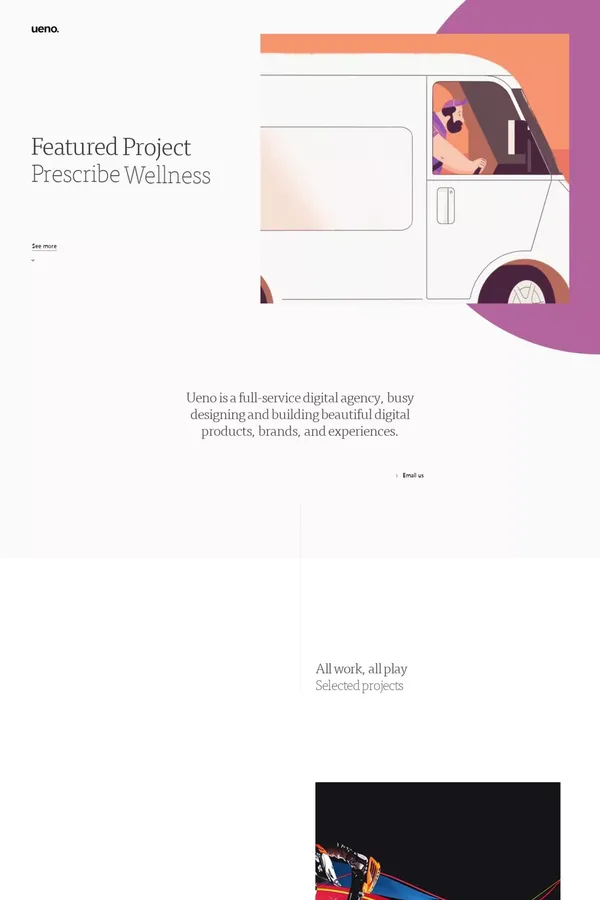 Home - Ueno. Digital agency. - Portfolio design inspiration