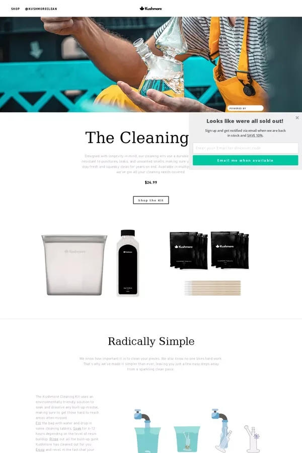 Kushmore | The Ultimate Cleaning Kit - website design inspiration