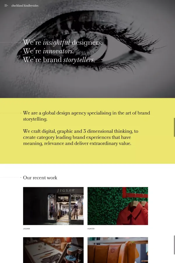 Checkland Kindleysides - Portfolio design inspiration