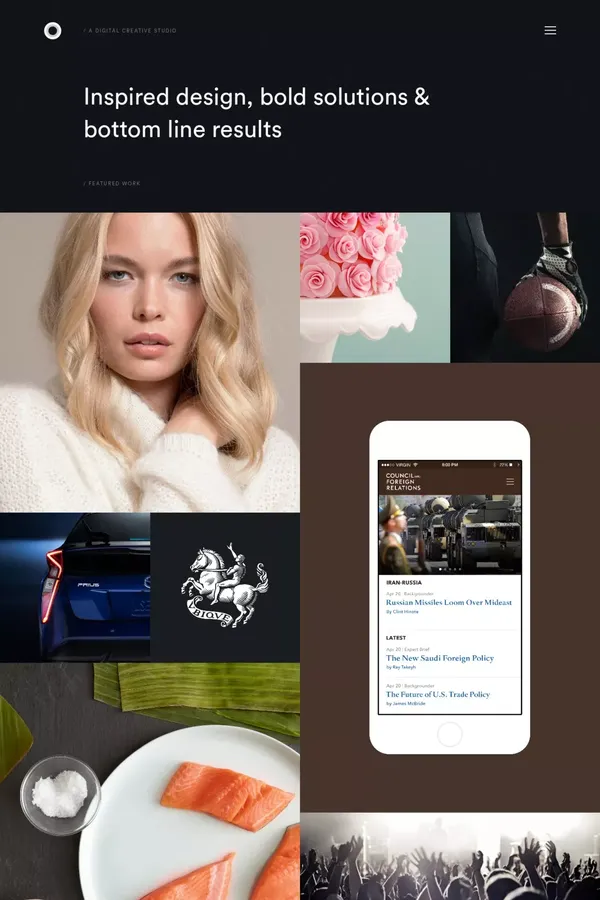 Concentric | A Digital Creative Studio - Portfolio design inspiration