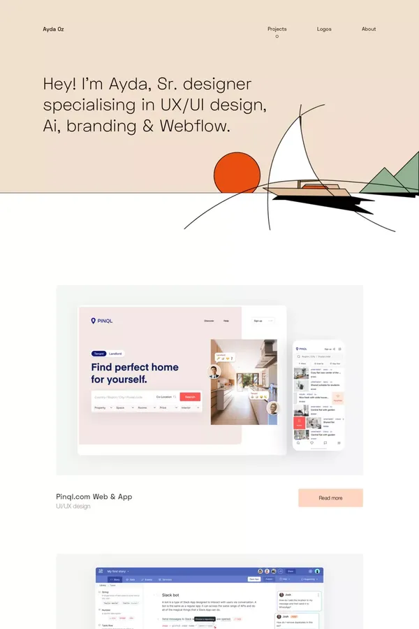 Ayda Oz - Product Designer - Portfolio design inspiration