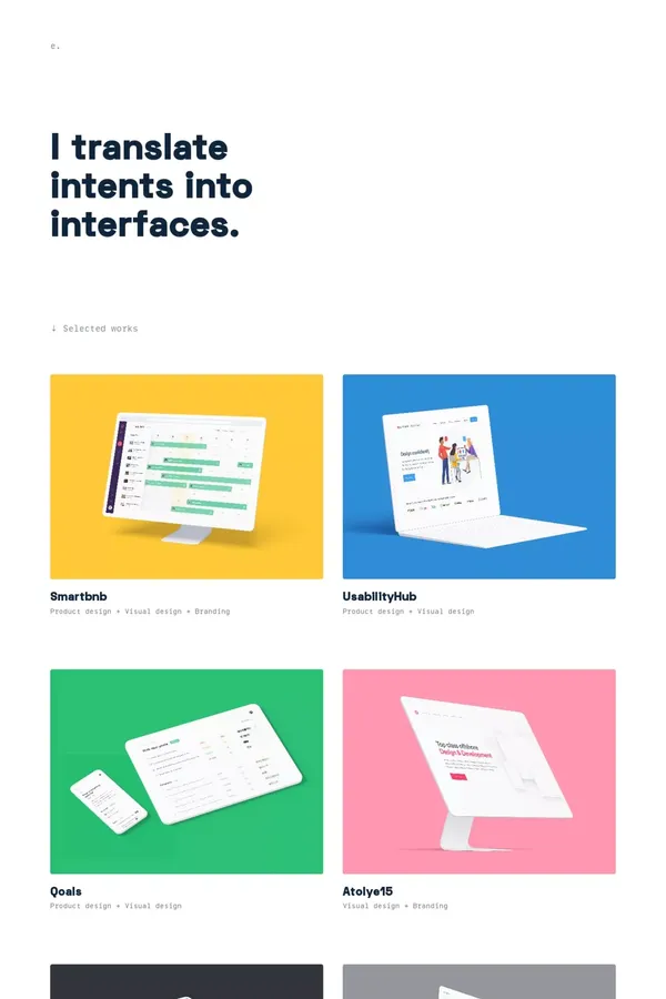 Ekrem Elmas design portfolio - website design inspiration