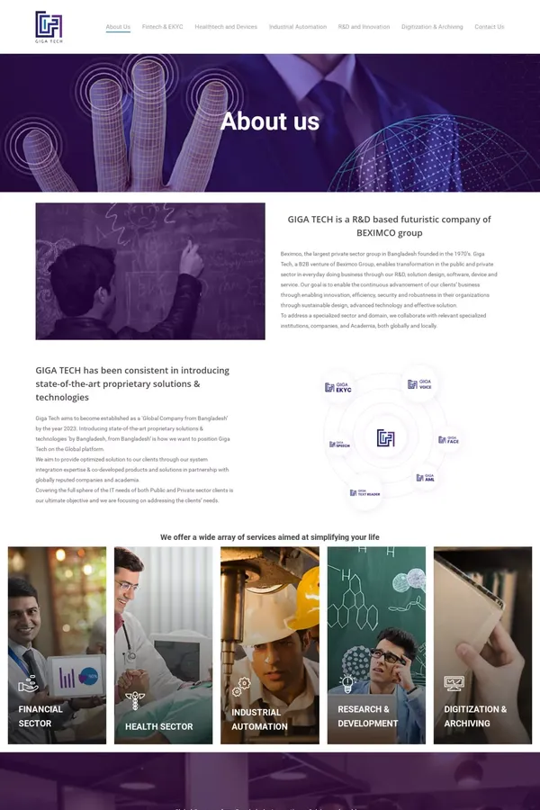 About Us – Giga Tech Limited | A Technology Company by Beximco - website design inspiration