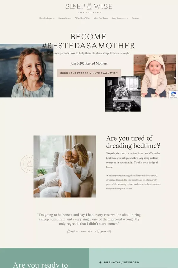 Home - Sleep Wise Consulting - website design inspiration