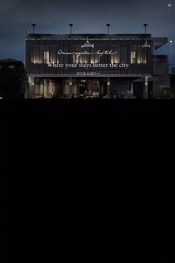 Once Again Hostel - website design inspiration