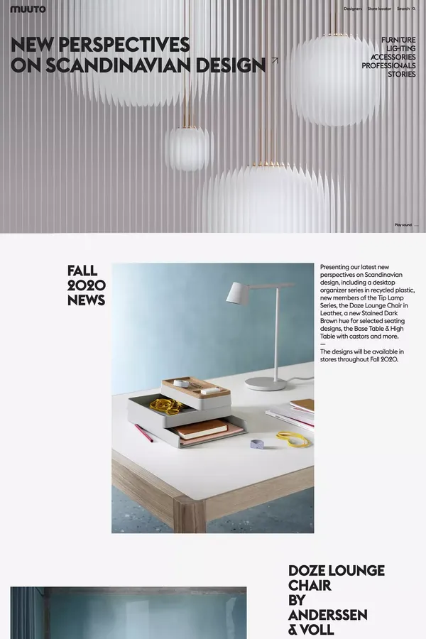 Muuto—New Perspectives On Scandinavian Design - Landing design inspiration