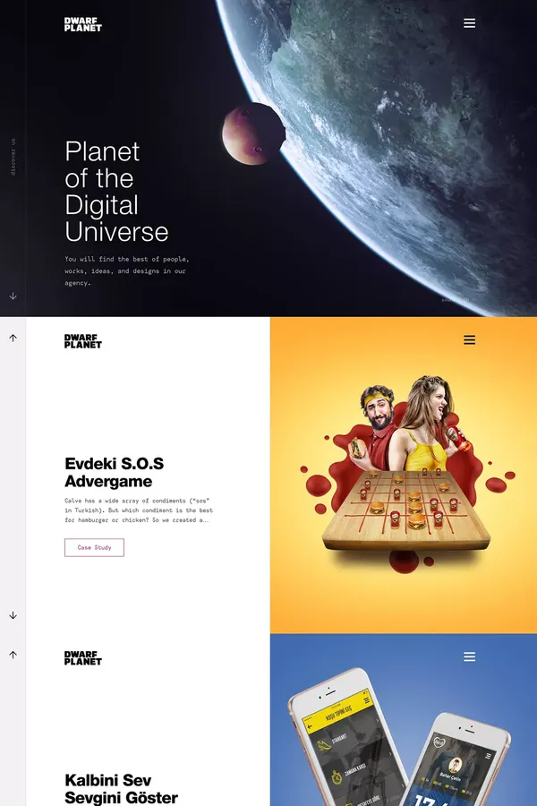 Dwarf Planet - Landing design inspiration