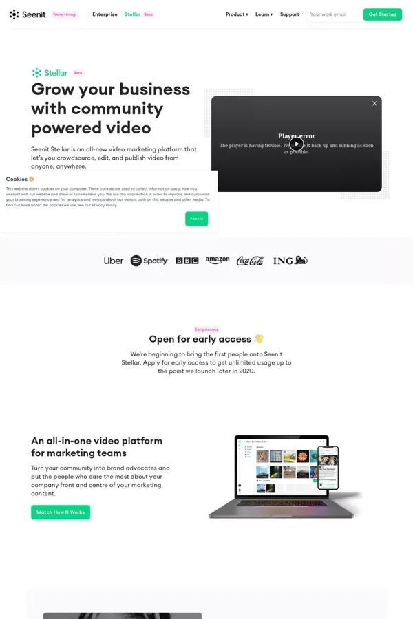 Seenit | Video crowdsourcing platform for marketing teams - website design inspiration