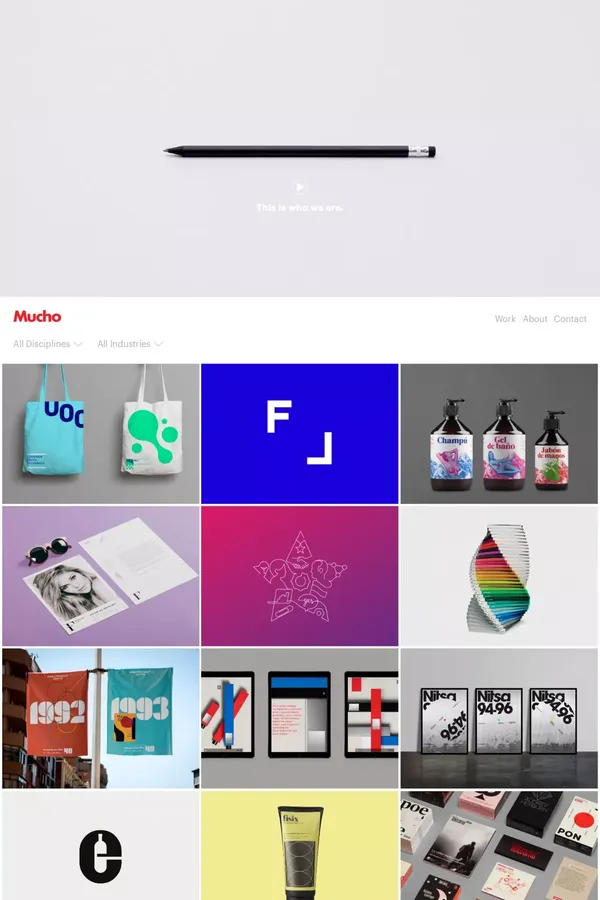 Mucho - Portfolio design inspiration