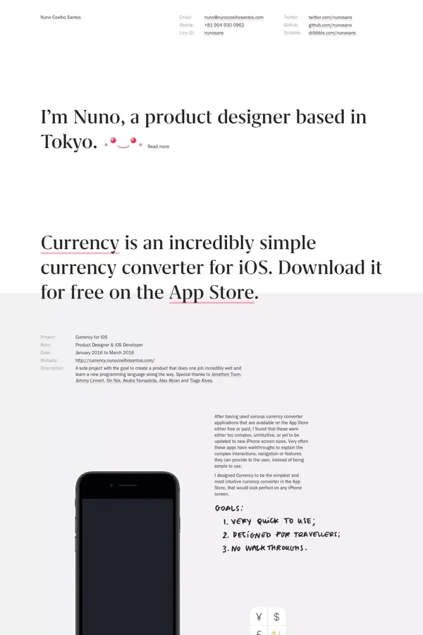 Nuno Coelho Santos, Designer. Work & Profile - Portfolio design inspiration