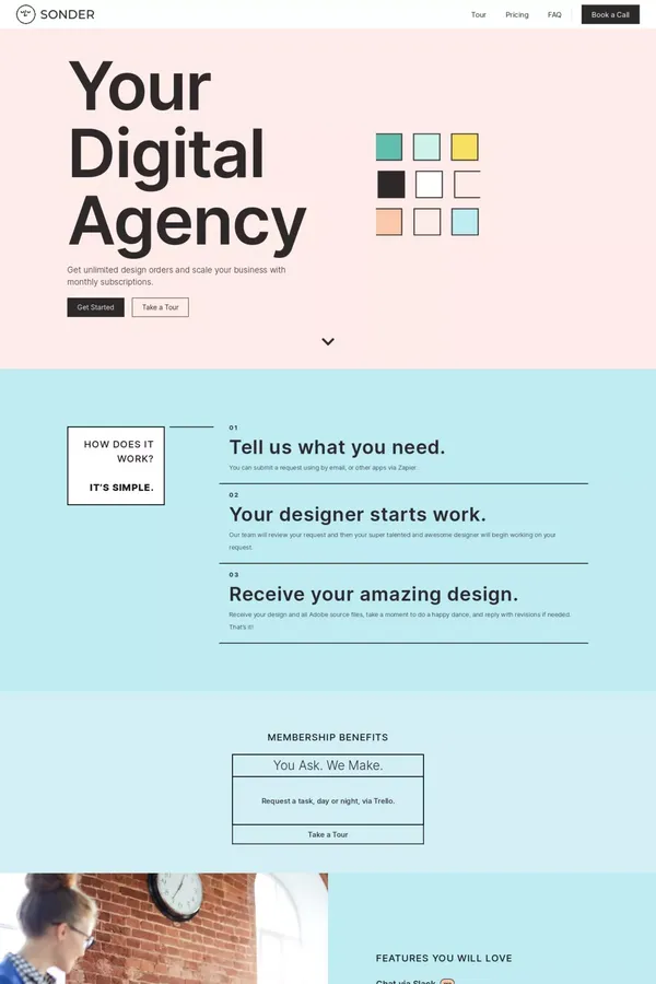 Sonder Digital - Landing design inspiration
