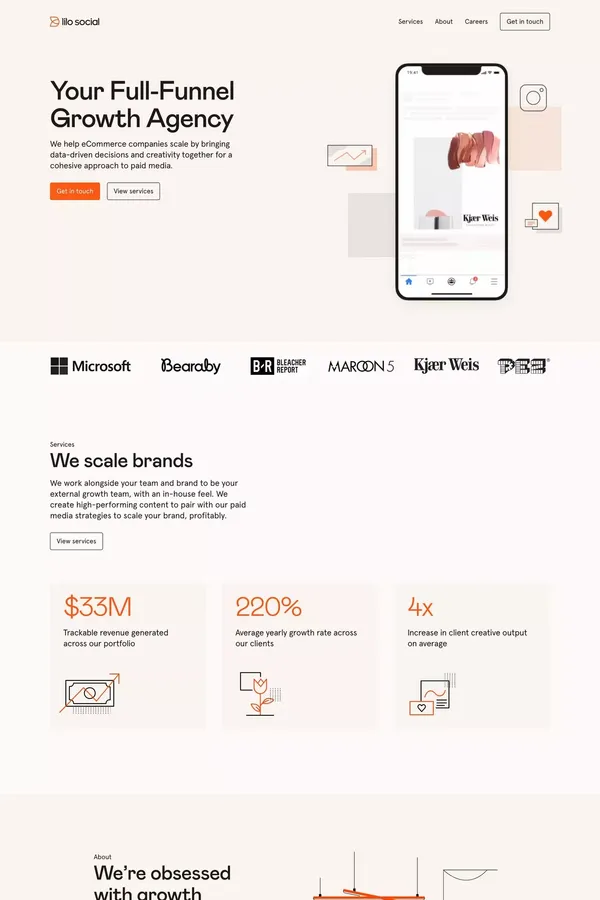 Lilo Social - Landing design inspiration