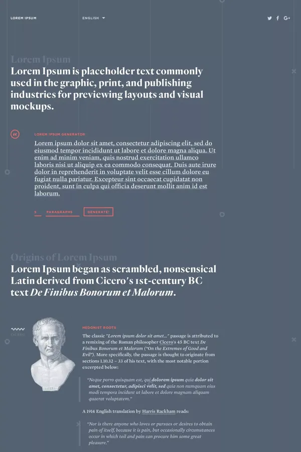 Lorem Ipsum - website design inspiration