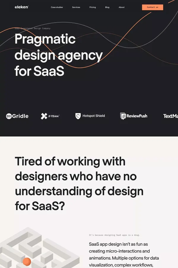 SaaS Design Agency – Eleken - Portfolio design inspiration