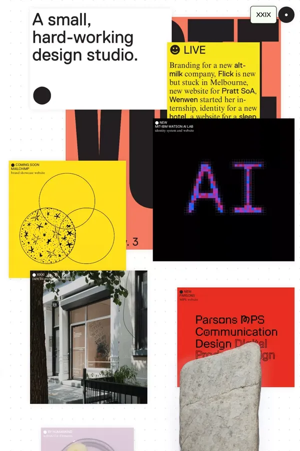 XXIX - Portfolio design inspiration