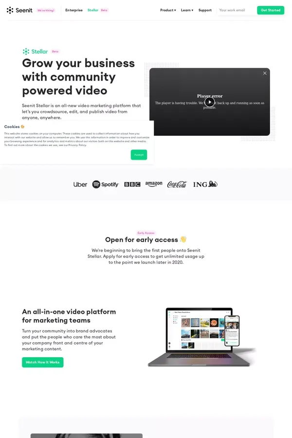 Seenit | Video crowdsourcing platform for marketing teams - website design inspiration
